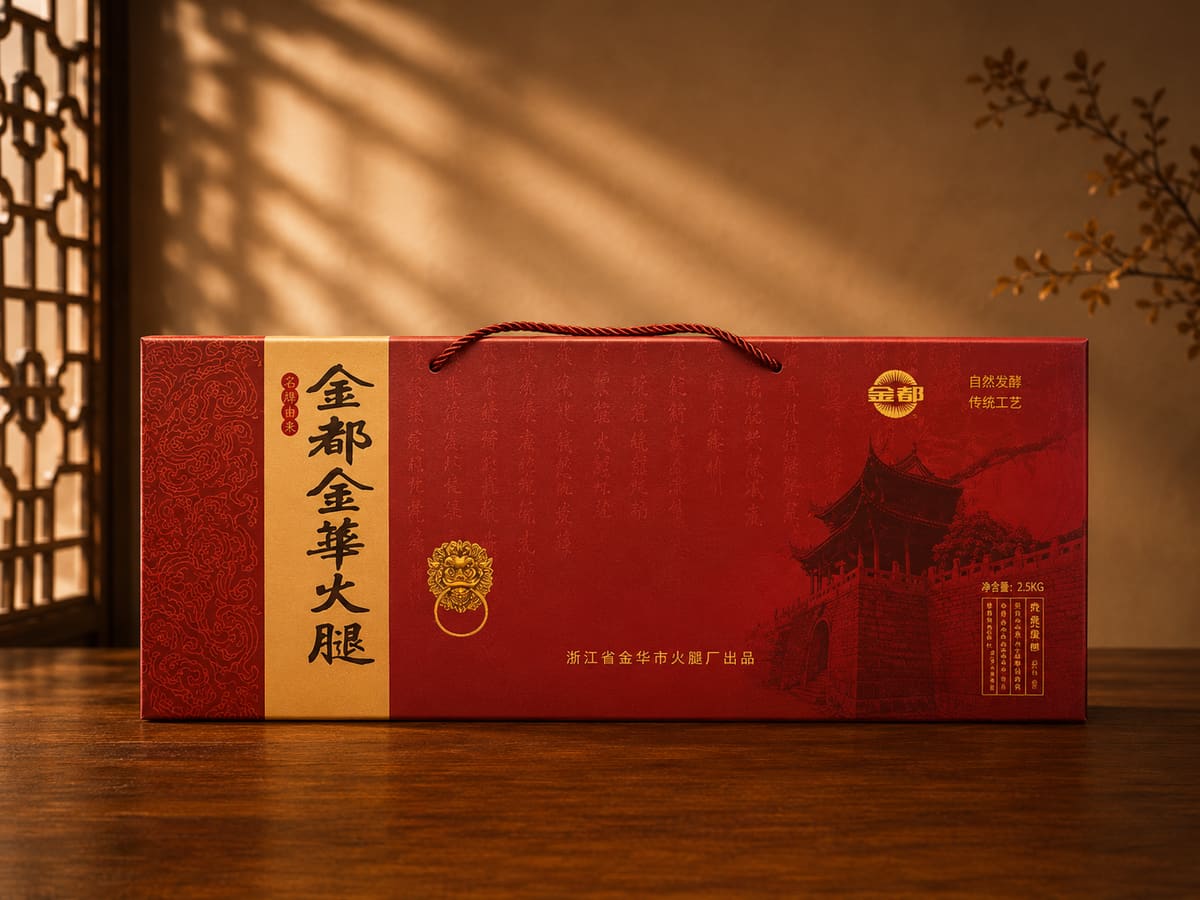 红盒金华火腿礼盒