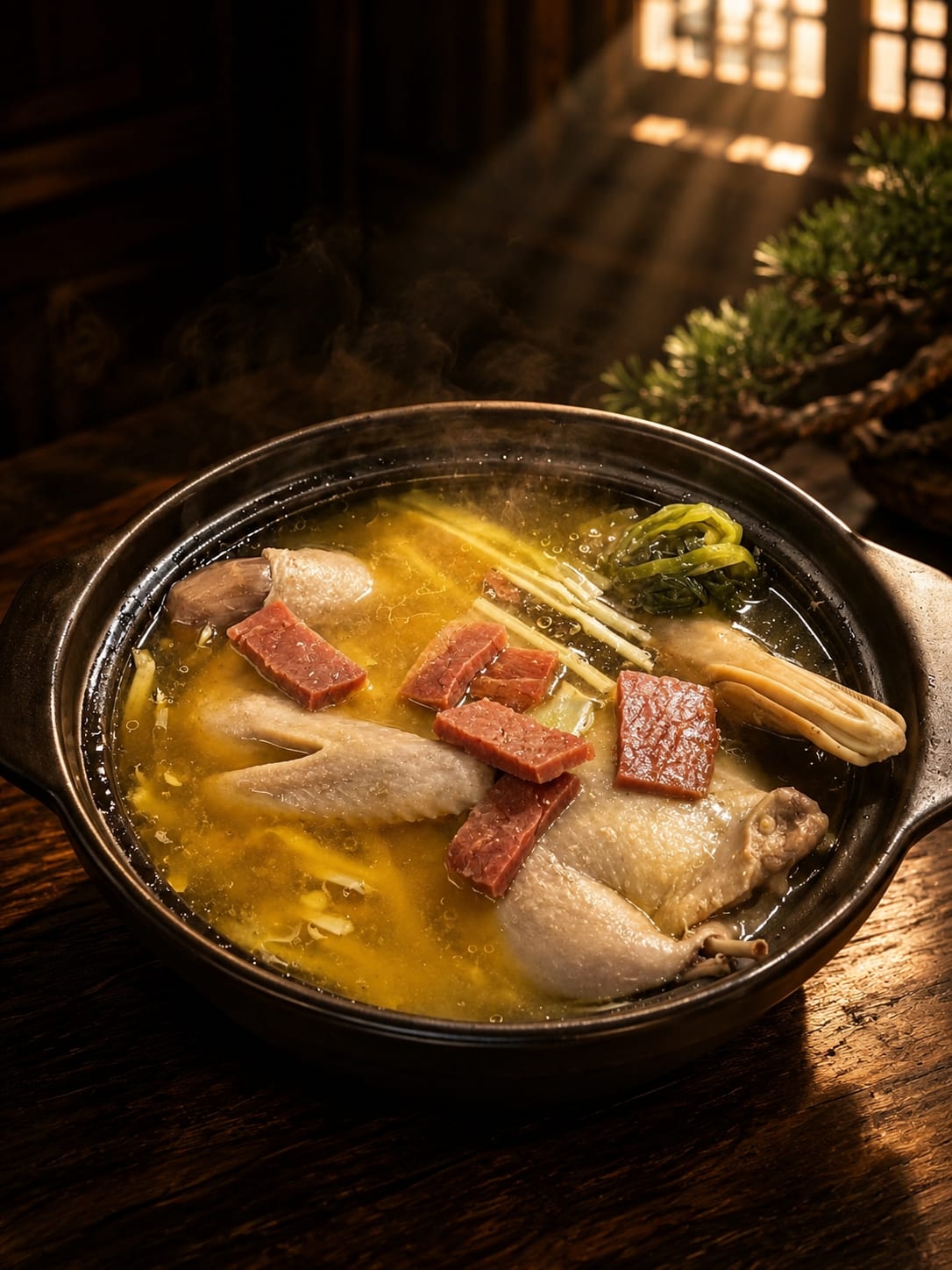火腿老鸭煲